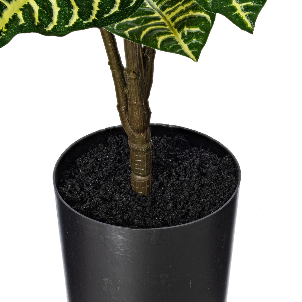 Vickerman Artificial Alocasia Zebrina Potted