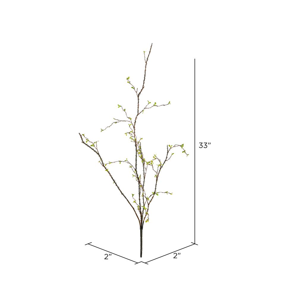 Vickerman Artificial Green Baby Leaf Branch, 2/pack