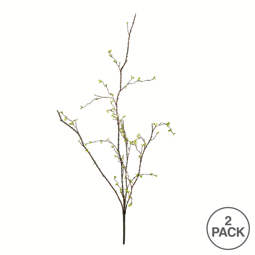 Vickerman Artificial Green Baby Leaf Branch, 2/pack
