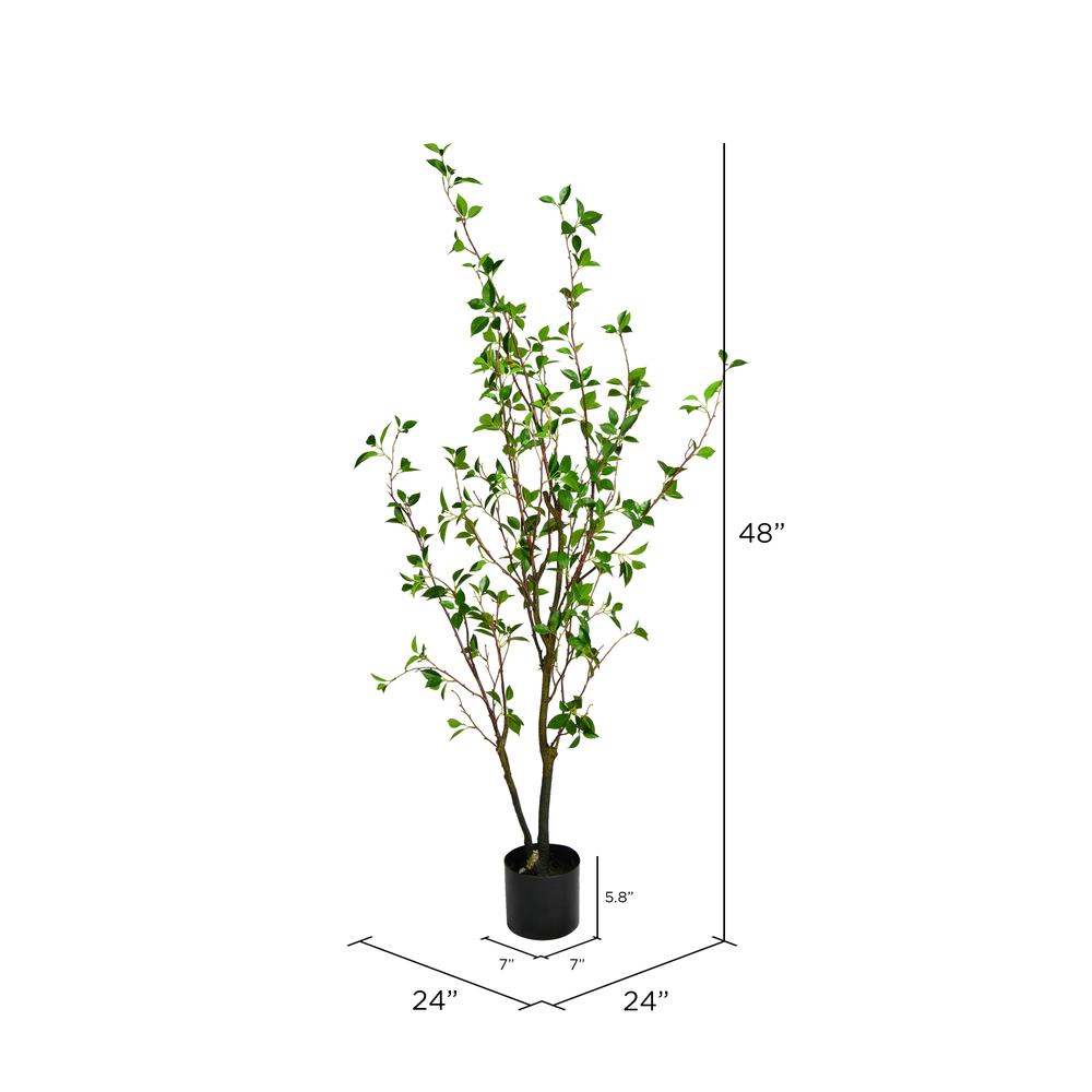Vickerman Artificial Potted Baby Leaf Tree
