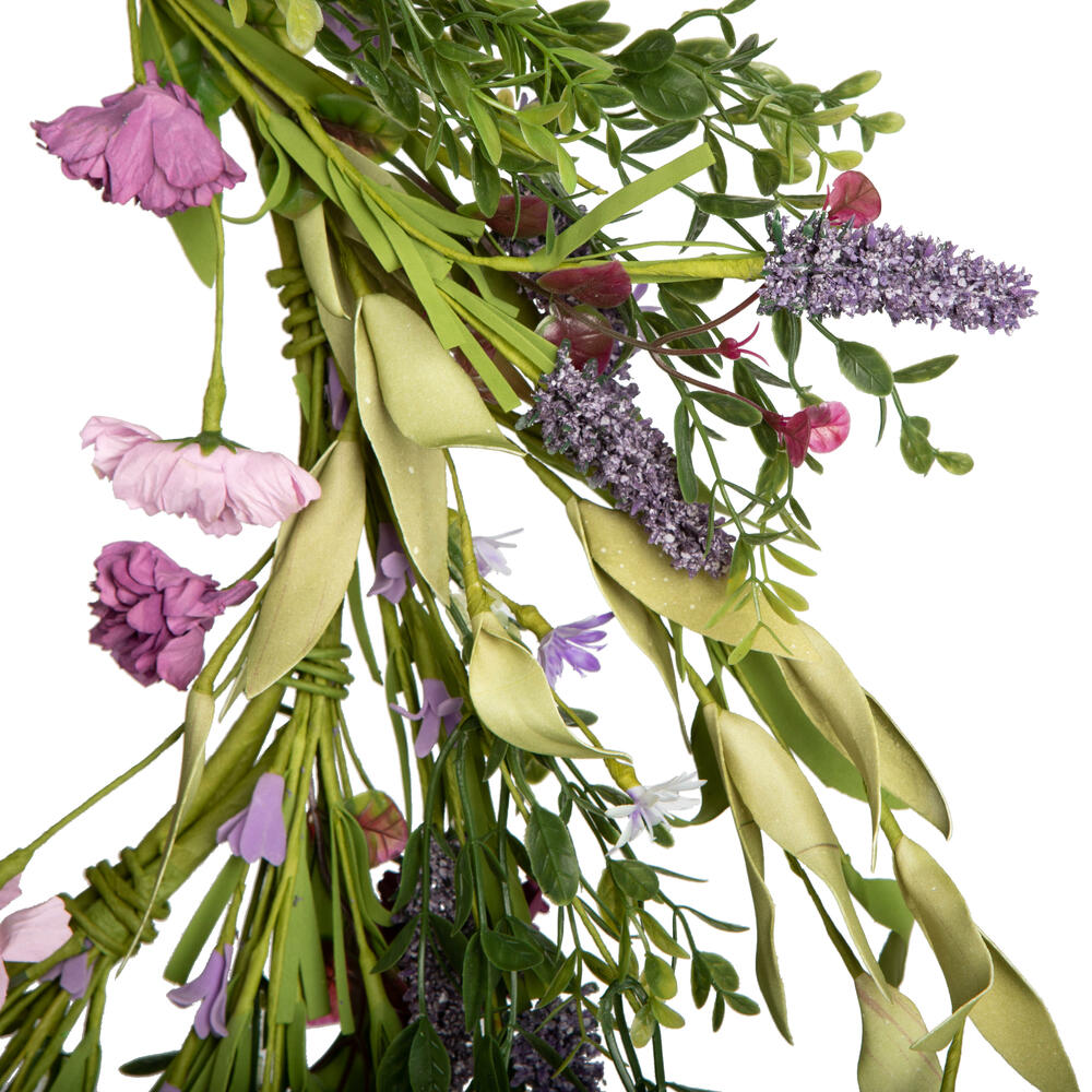 24" Purple Lilac Wild Flower Wreath