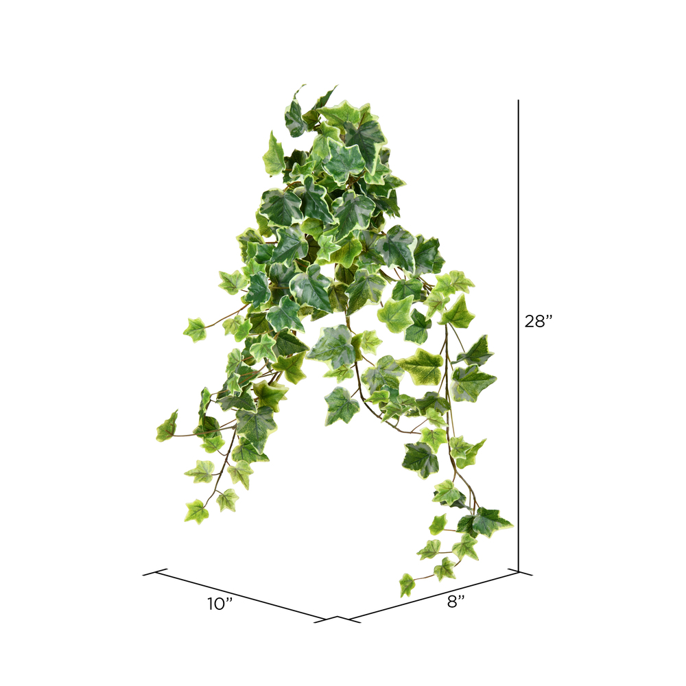 Vickerman Artificial Varigated Ivy Hanging Bush