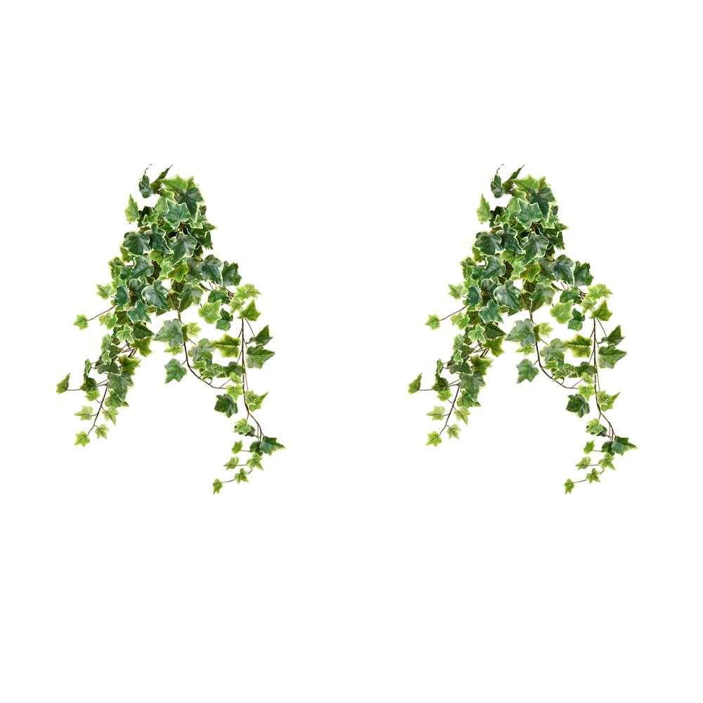 Vickerman Artificial Varigated Ivy Hanging Bush