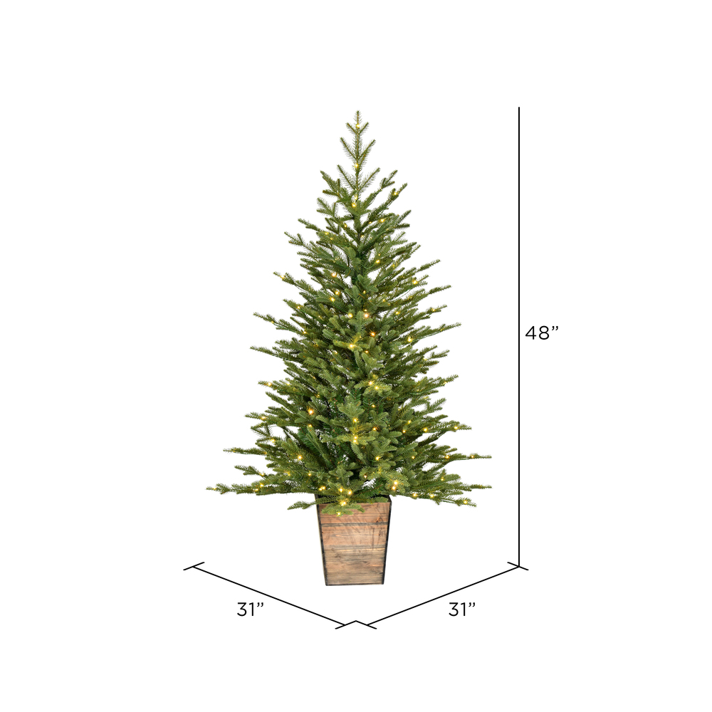 Vickerman Gibson Slim Potted Pine Artificial Christmas Tree