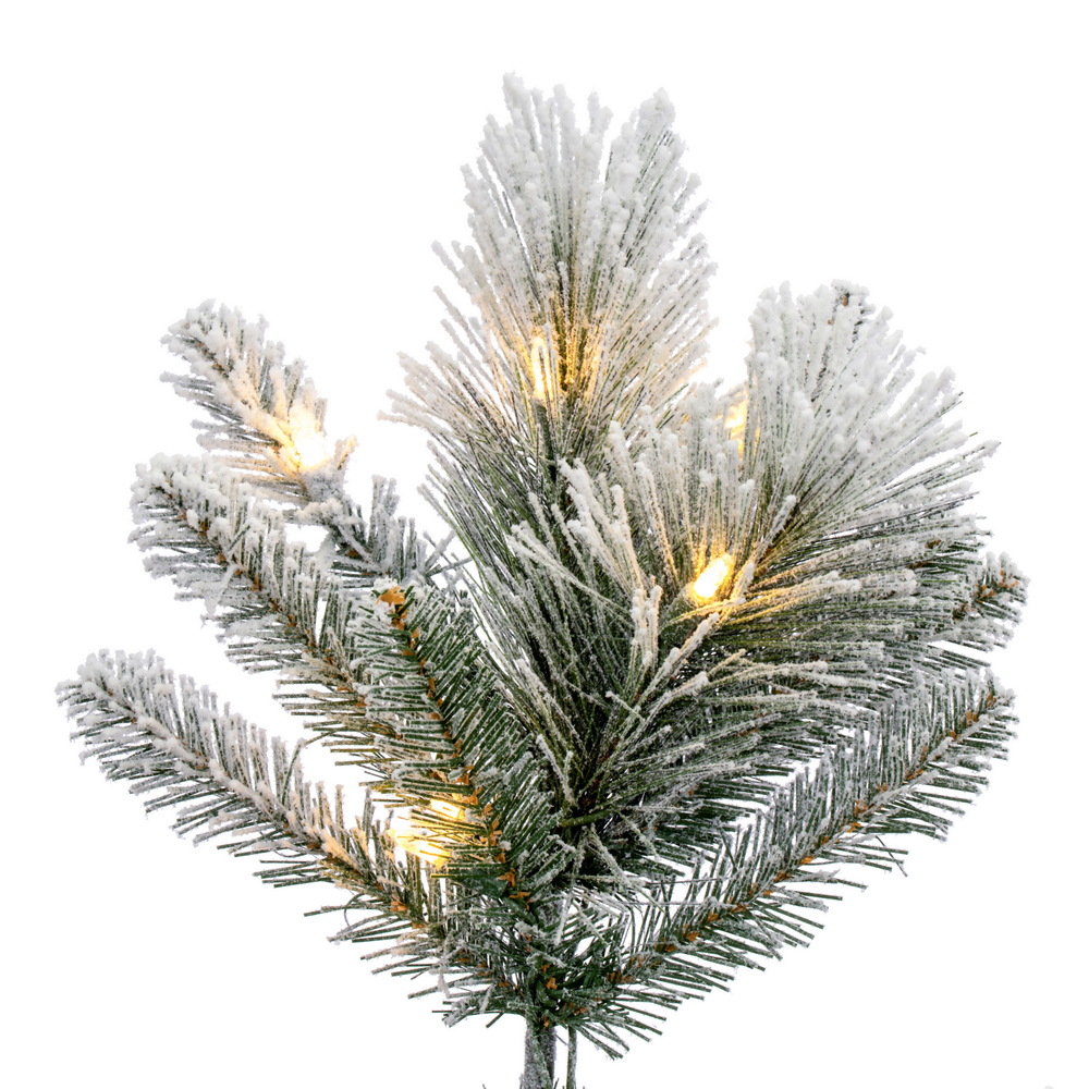 Vickerman Artificial Flocked Jackson Pine Christmas Tree