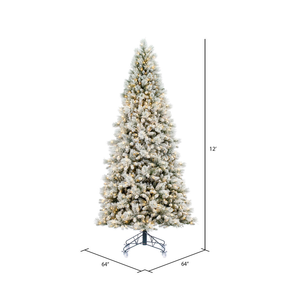 Vickerman Artificial Flocked Jackson Pine Christmas Tree