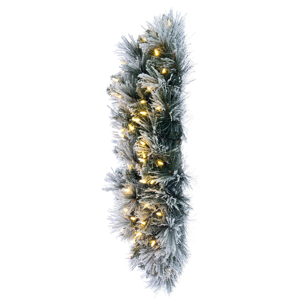 Vickerman Flocked Jackson Pine Artificial Wreath