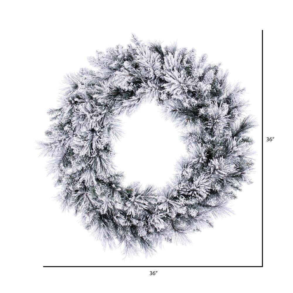 Vickerman Flocked Jackson Pine Artificial Wreath