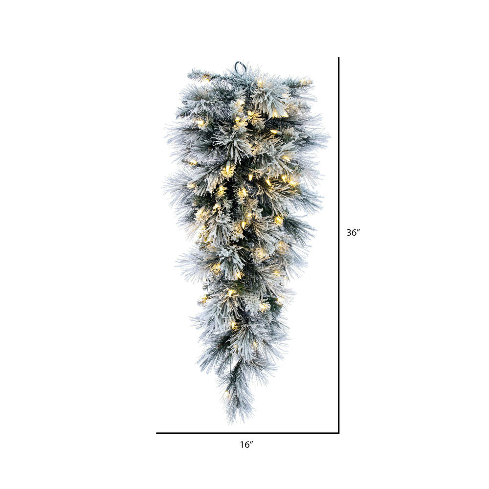 Vickerman Artificial Flocked Jackson Pine TearDrop