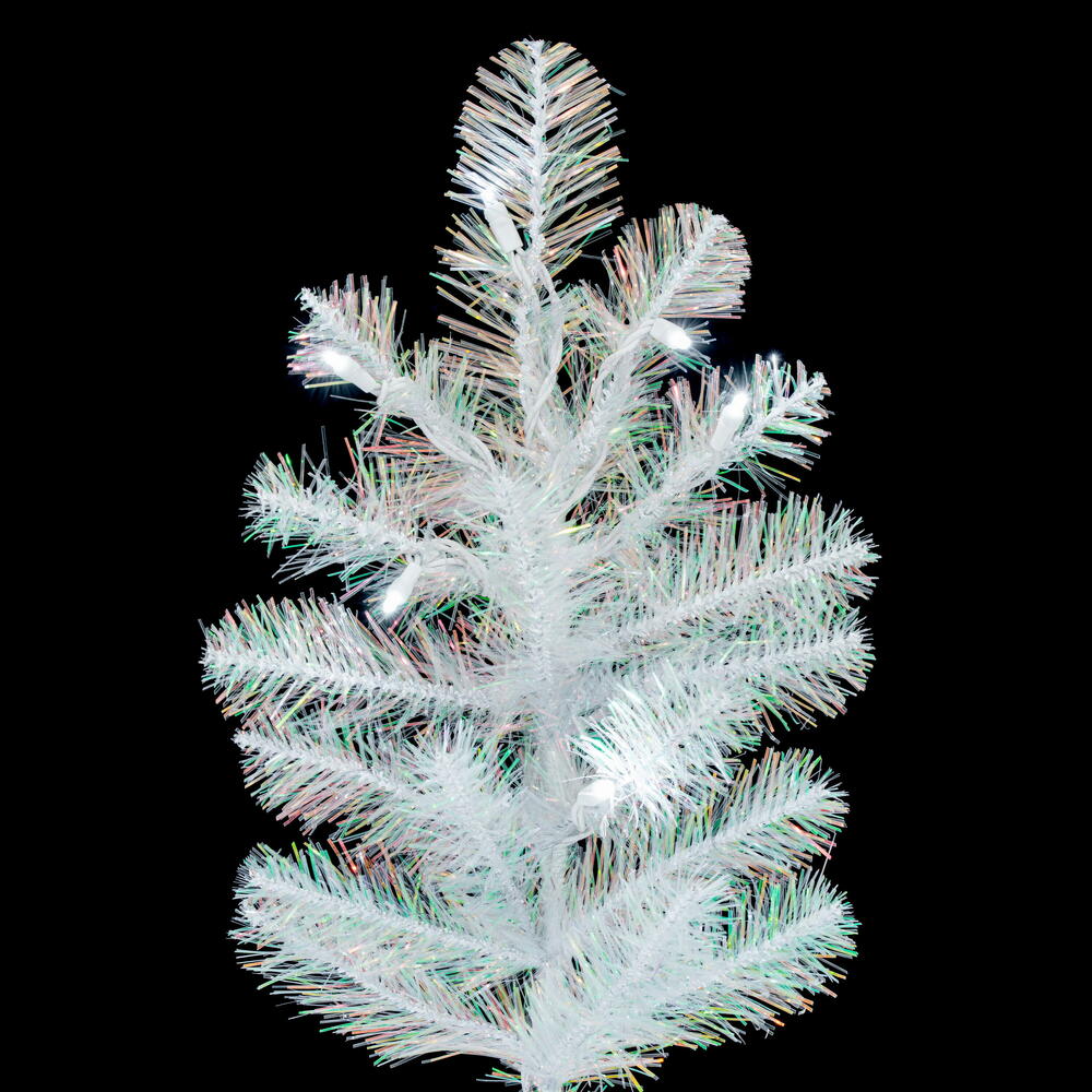 Vickerman White Iridescent Spruce Artificial Christmas Tree