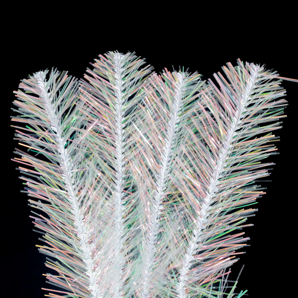 Vickerman White Iridescent Artificial Garland.