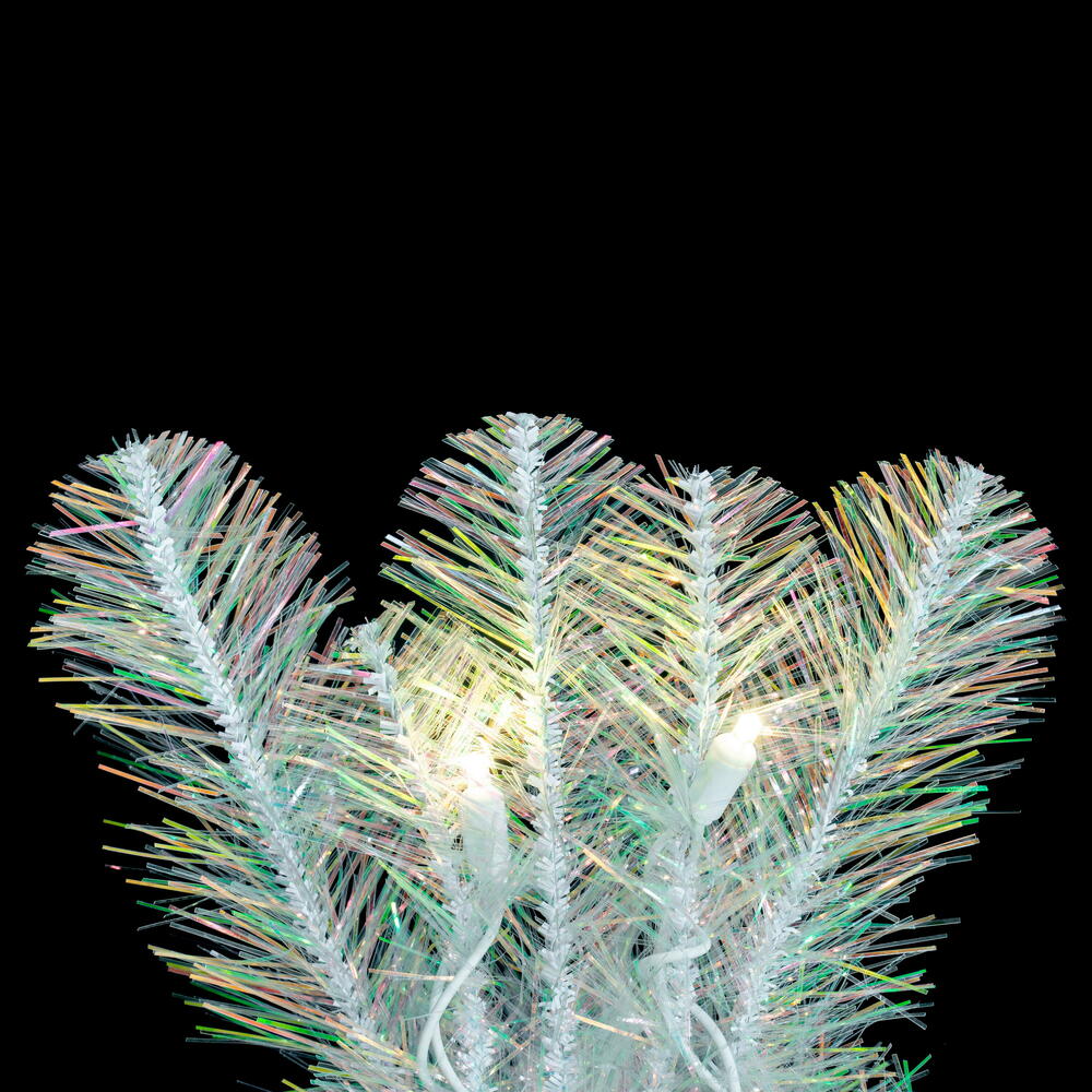 Vickerman White Iridescent Artificial Garland.