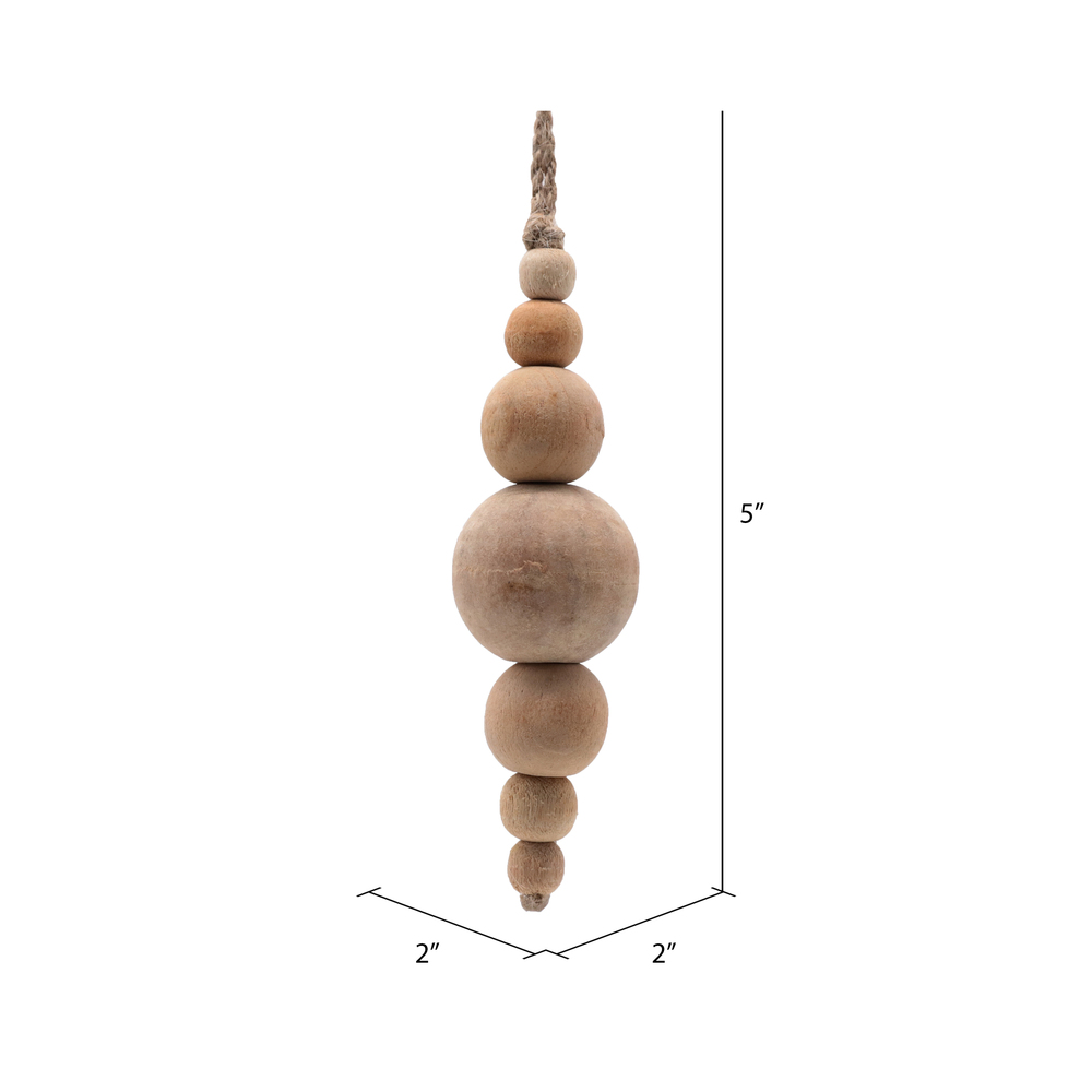 Vickerman Wooden Bead Ornament