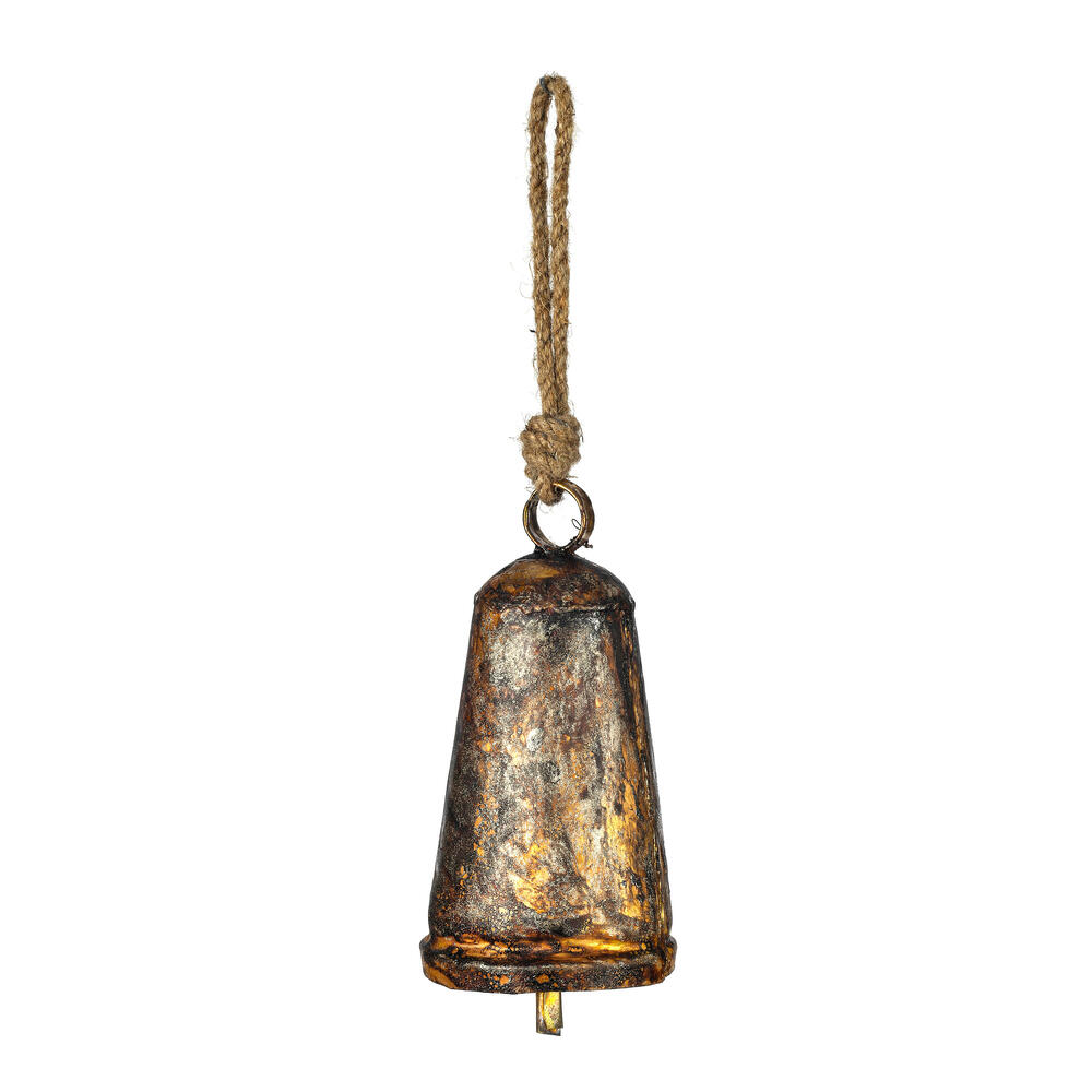 Vickerman Matte Gunmetal Country Bell Ornament