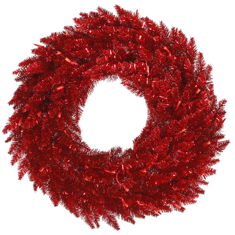 Tinsel Red Wreaths