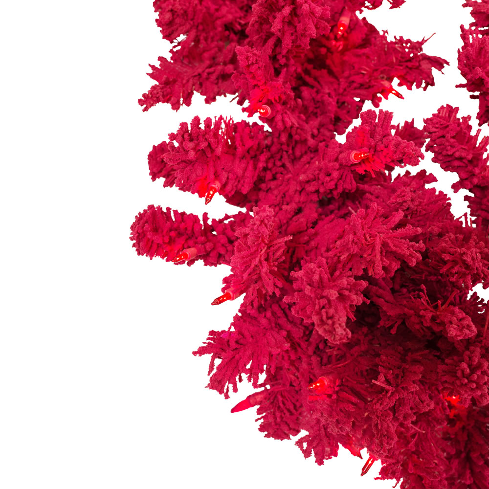 Vickerman Flocked Red Artificial Christmas Garland
