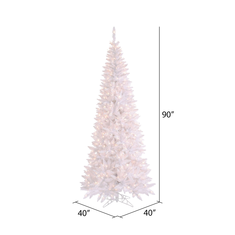 Vickerman White Fir Slim Christmas Artificial Tree