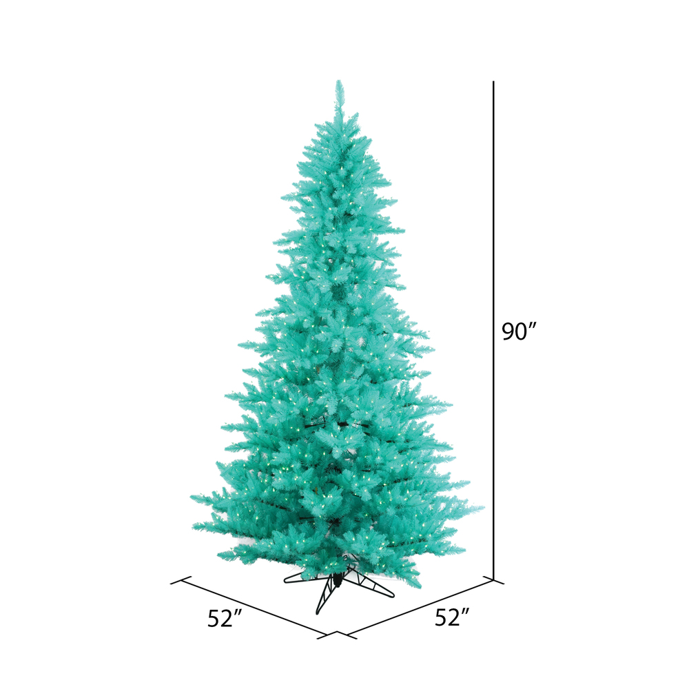 Vickerman Aqua Fir Artificial Christmas Tree Dura-Lit