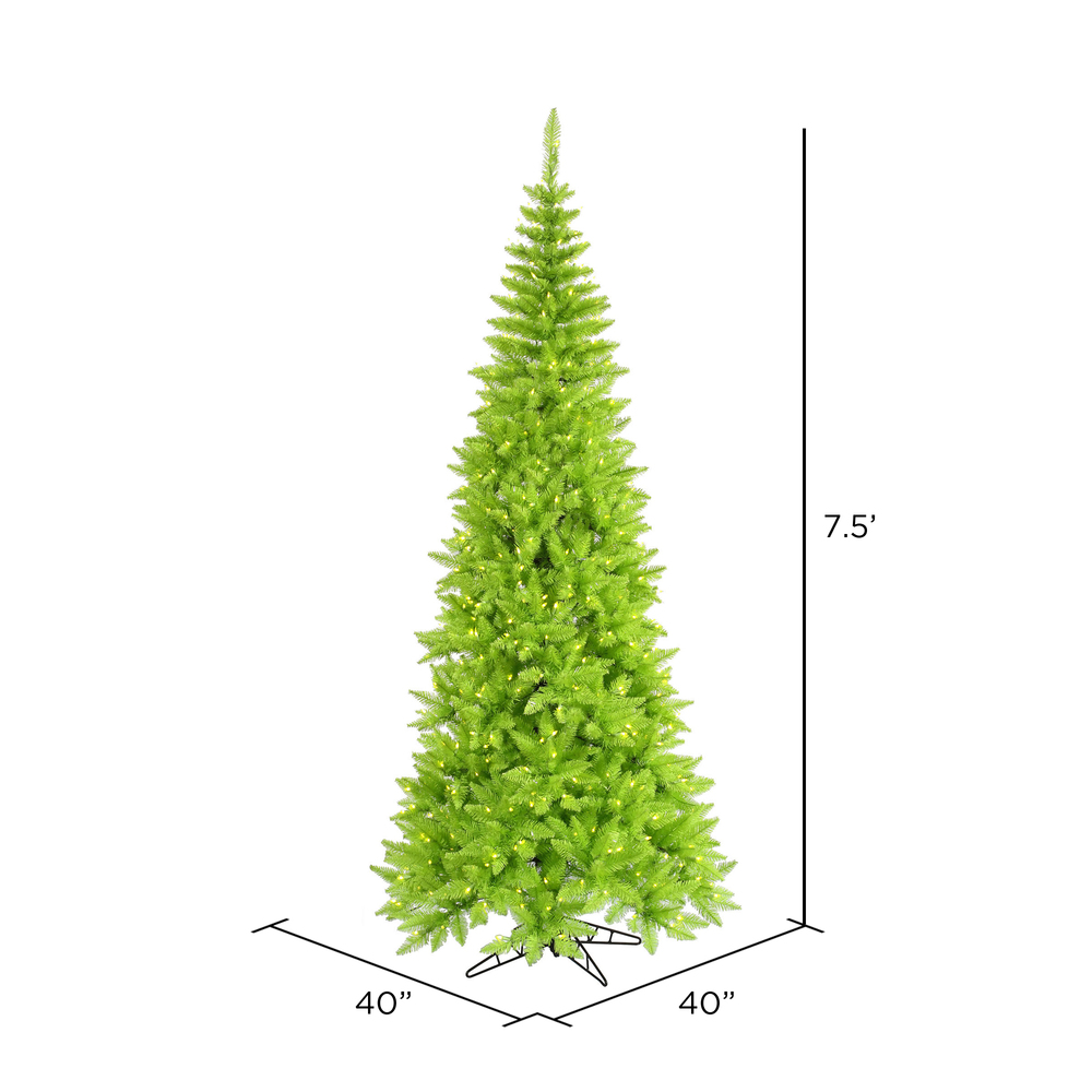 Vickerman Lime Fir Slim Artificial Christmas Tree