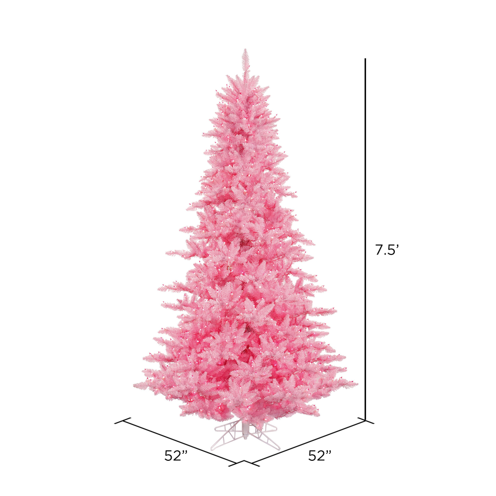 Vickerman Pink Fir Artificial Christmas Tree