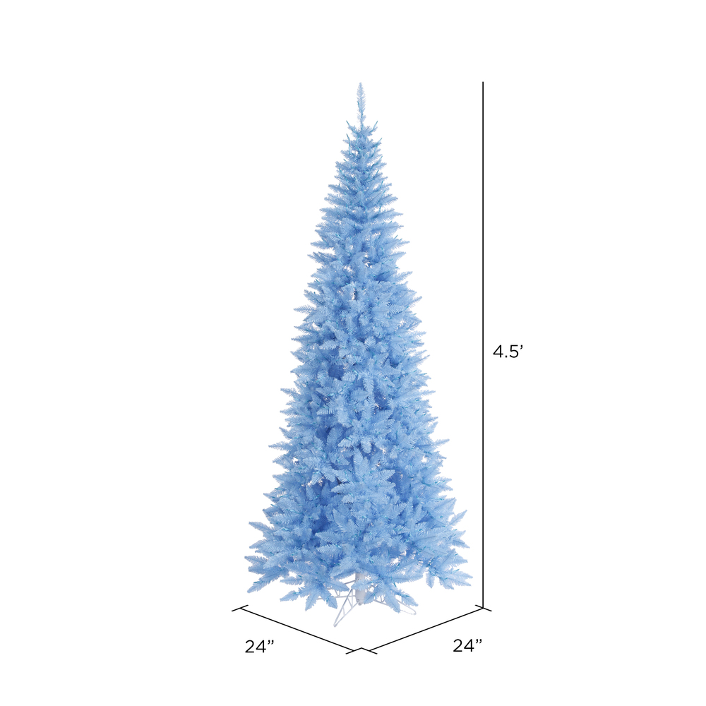 Vickerman Sky Blue Fir Slim Artificial Christmas Tree