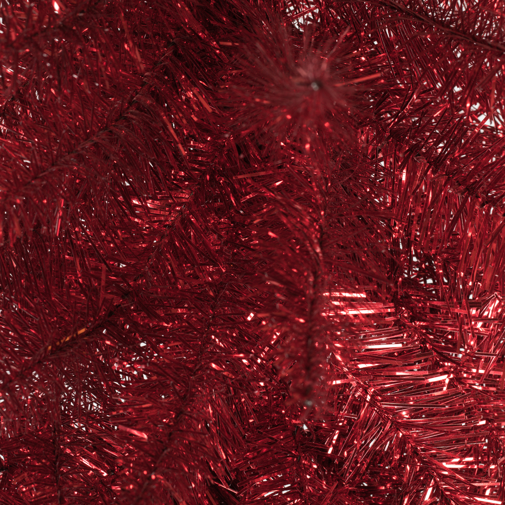 Vickerman Tinsel Red Fir Artificial Christmas Teardrop