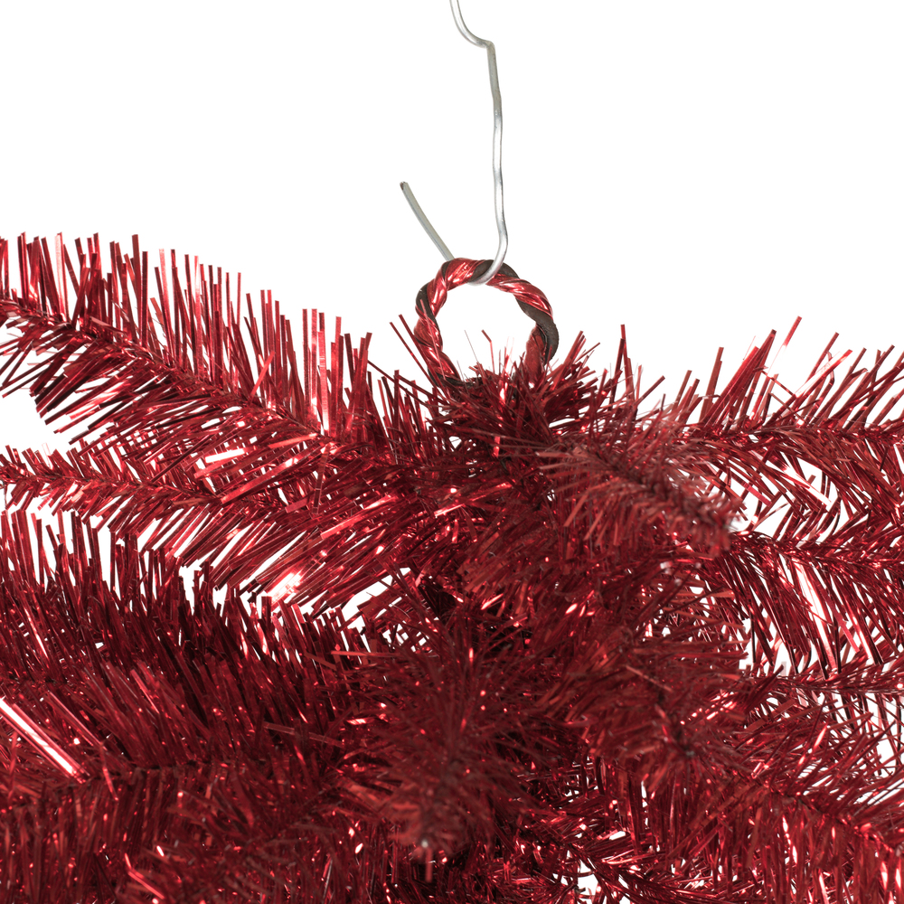 Vickerman Tinsel Red Fir Artificial Christmas Teardrop