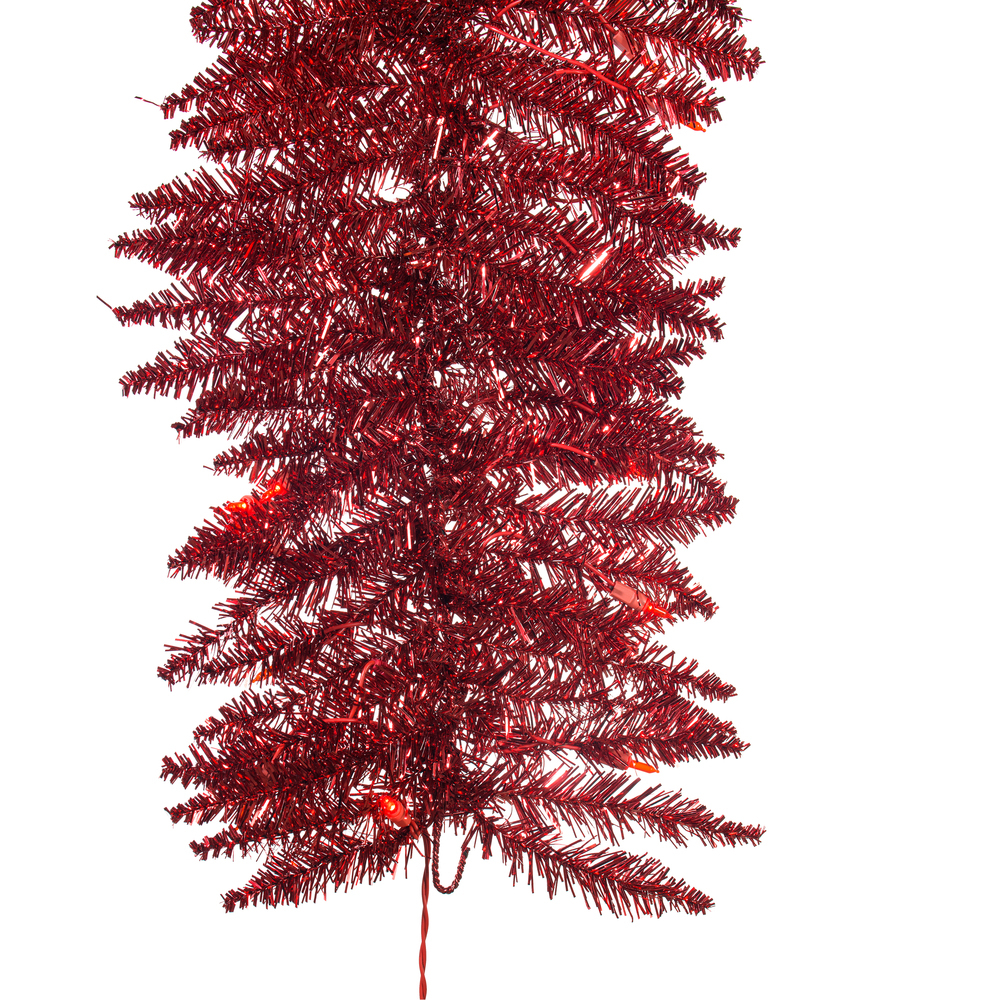 Vickerman Tinsel Red Artificial Christmas Garland