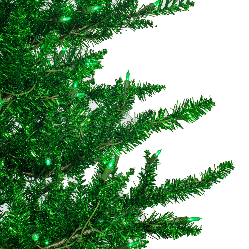 Vickerman Green Tinsel Fir Artificial Christmas Tree