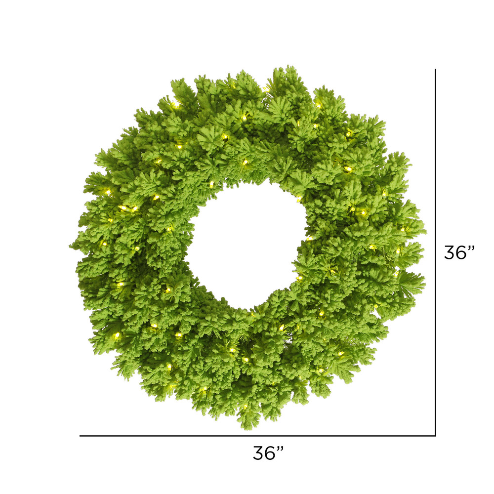 Vickerman Flocked Lime Artificial Christmas Wreath