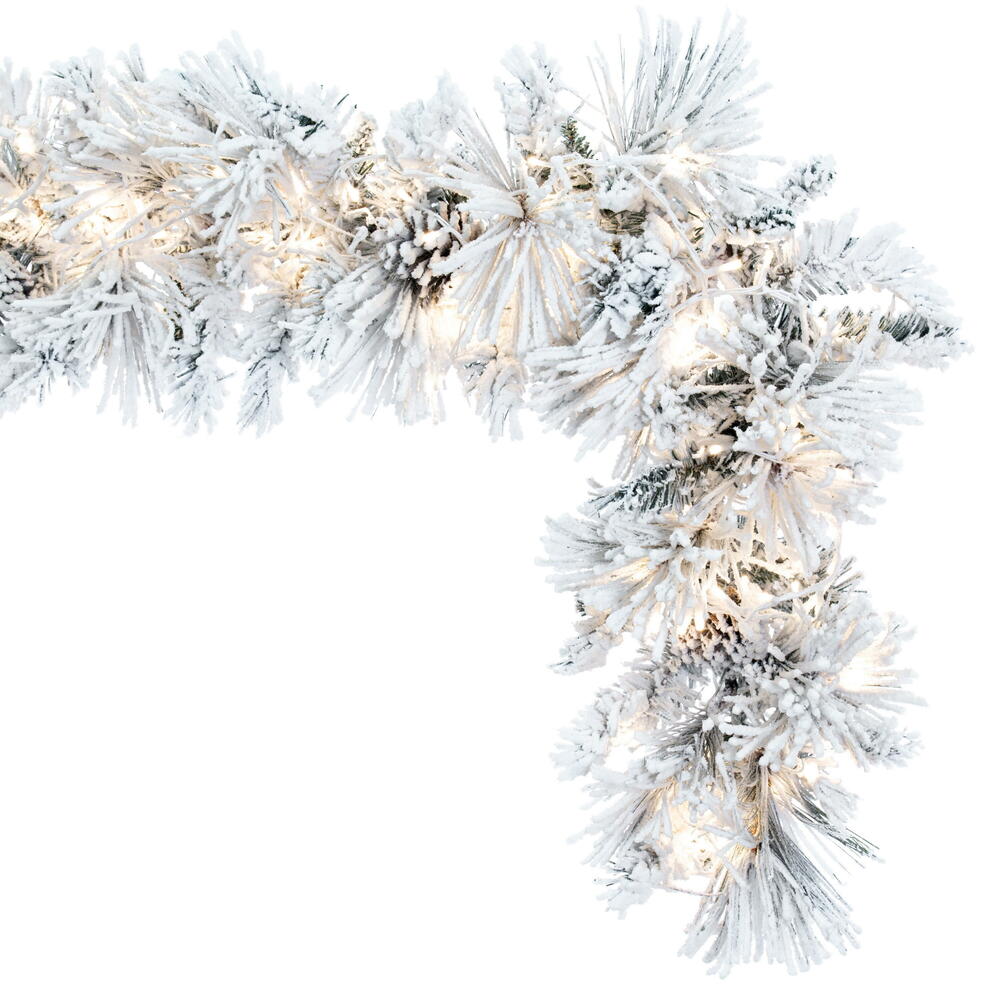 Vickerman Flocked Atka Artificial Christmas Garland