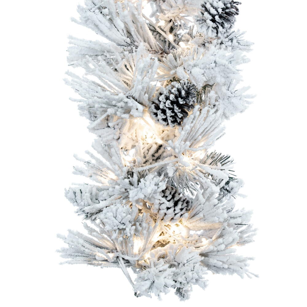Vickerman Flocked Atka Artificial Christmas Garland