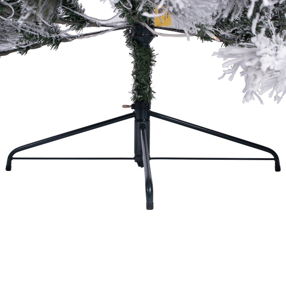 Vickerman Flocked Atka Slim Artificial Christmas Half Tree