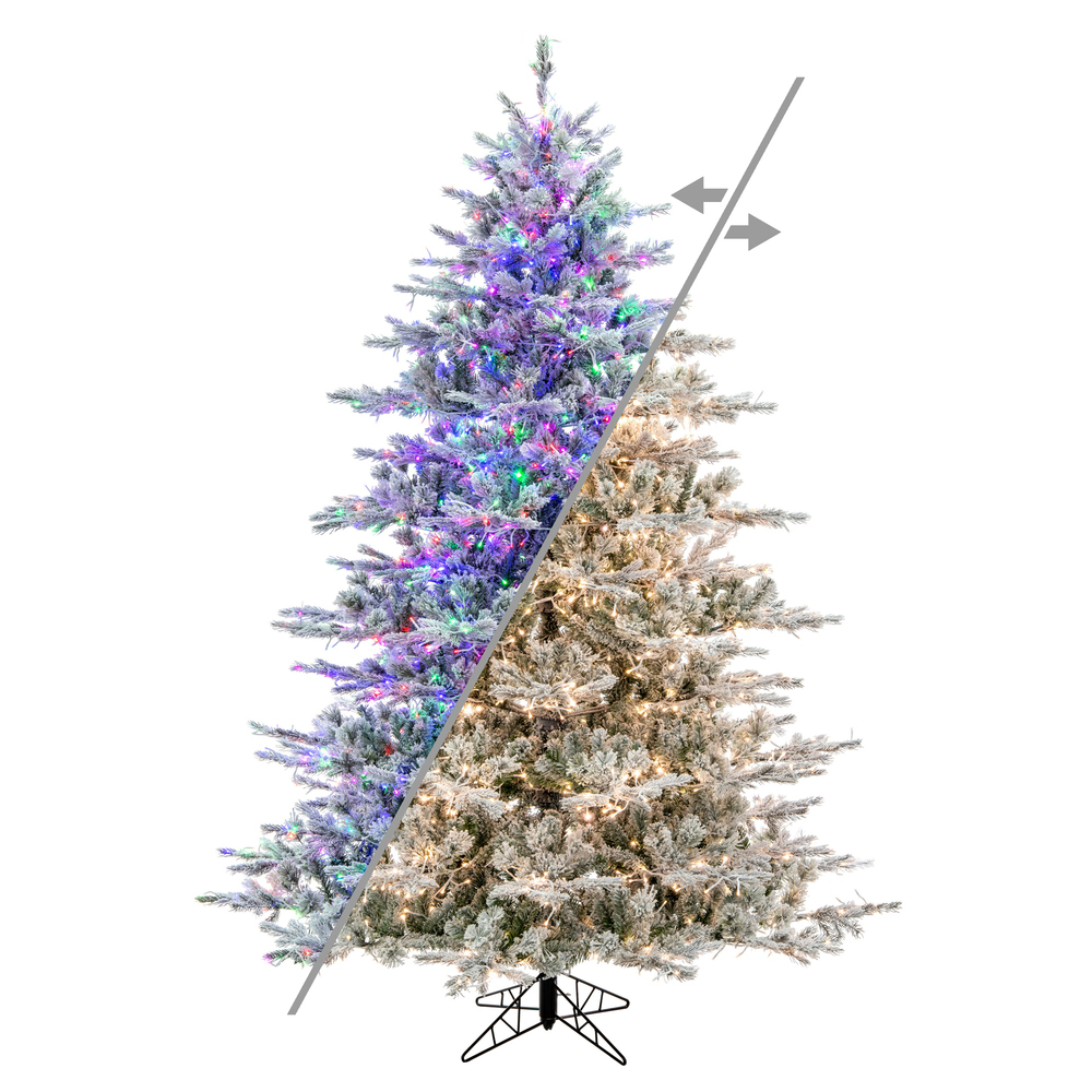 Vickerman Flocked Kiana Pine Artificial Christmas Tree 3MM