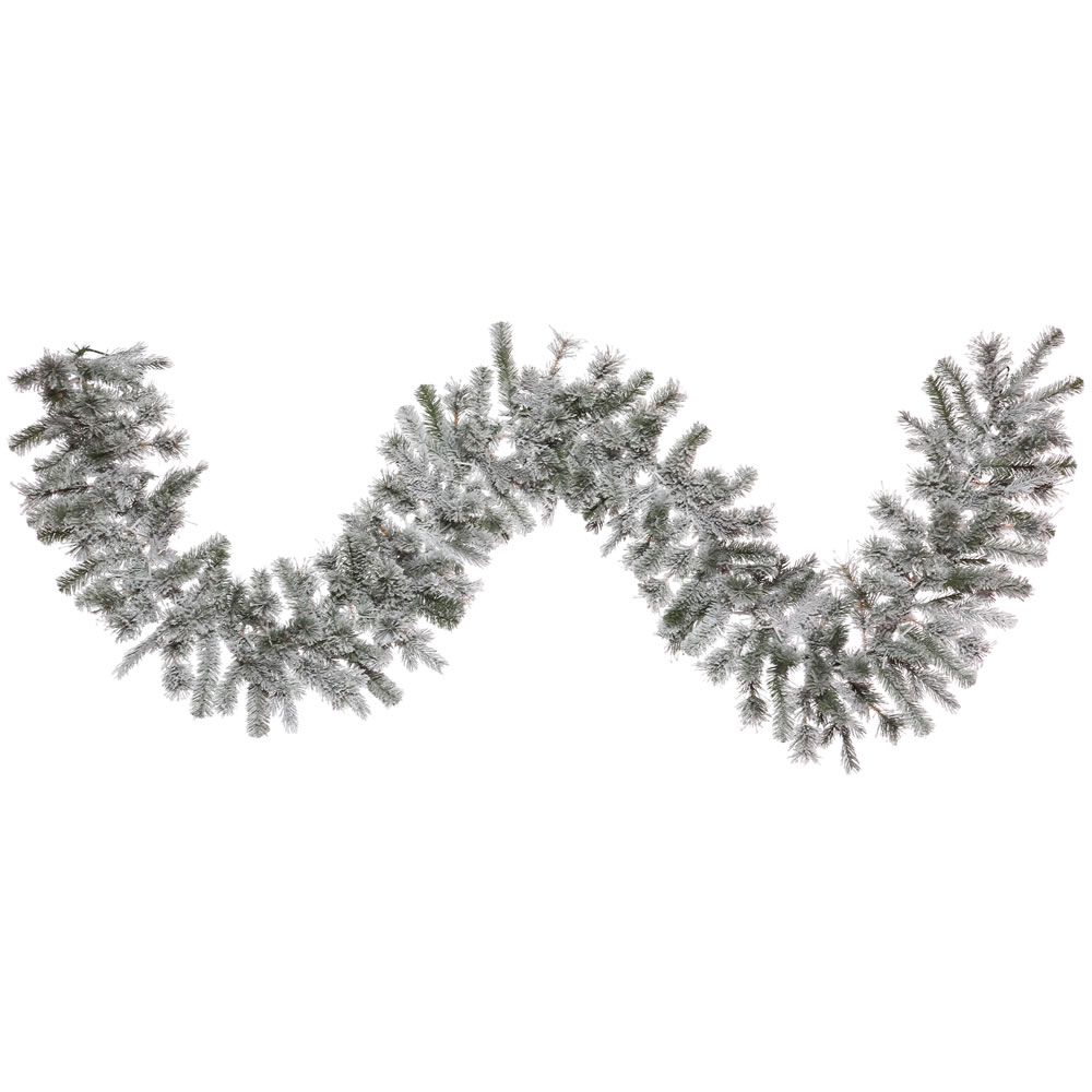 Vickerman Flocked Kiana Artificial Christmas Garland
