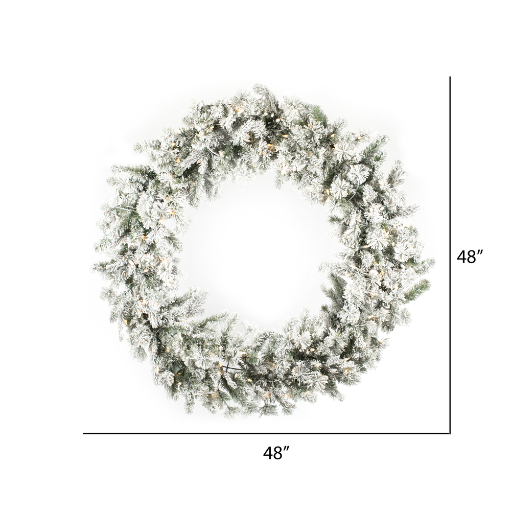 Vickerman Flocked Kiana Artificial Christmas Wreath
