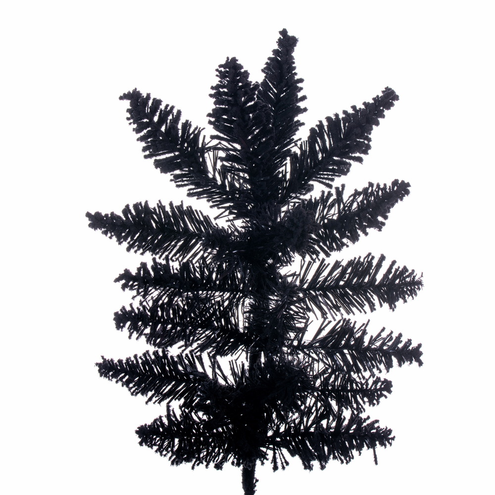 Vickerman Artifical Flocked Black Slim Fir Christmas Tree