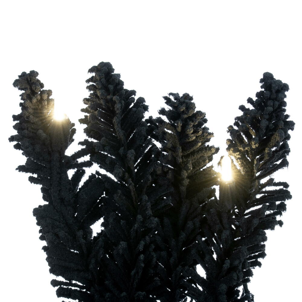 Vickerman Artifical Flocked Black Fir Garland