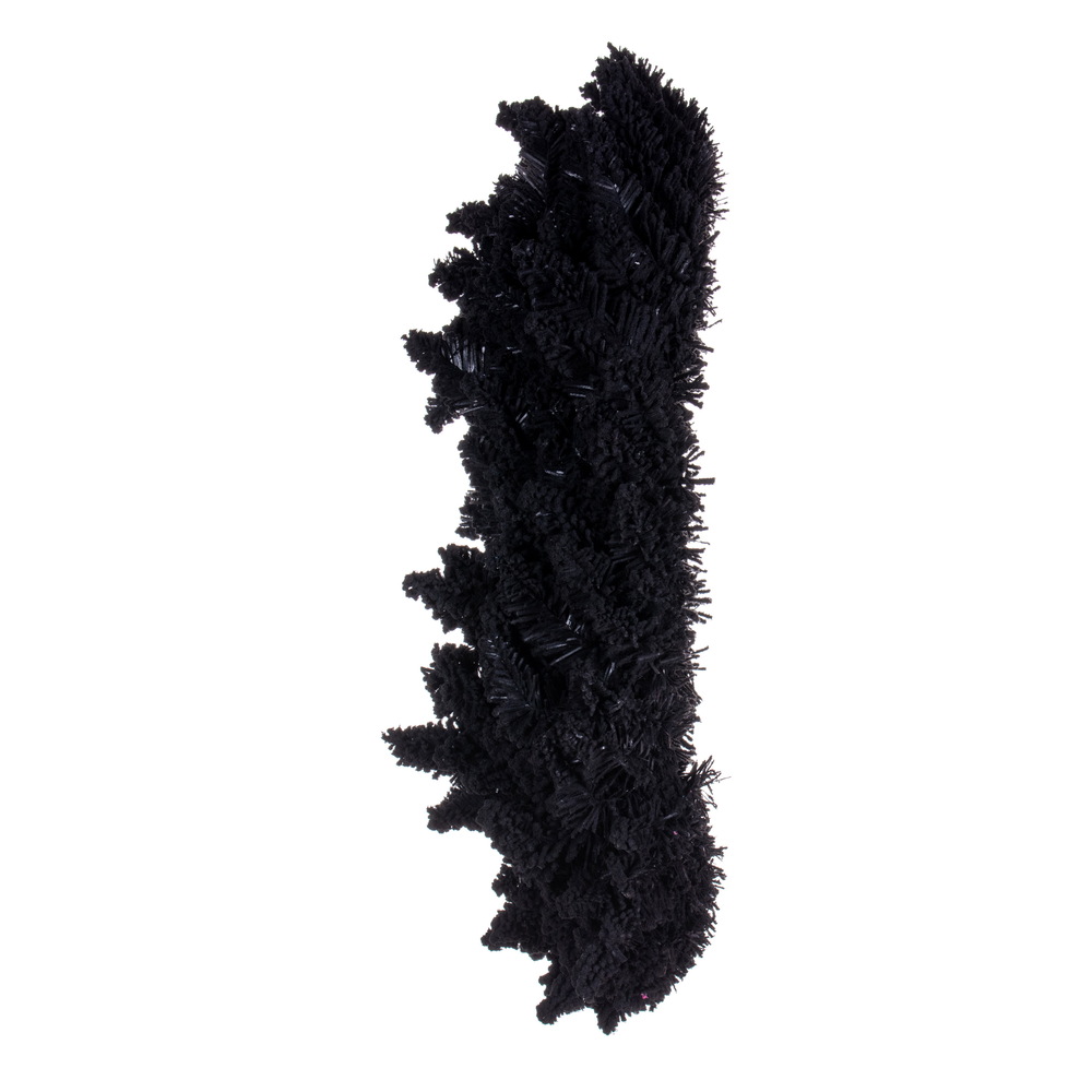 Vickerman Flocked Black Fir Artificial Wreath