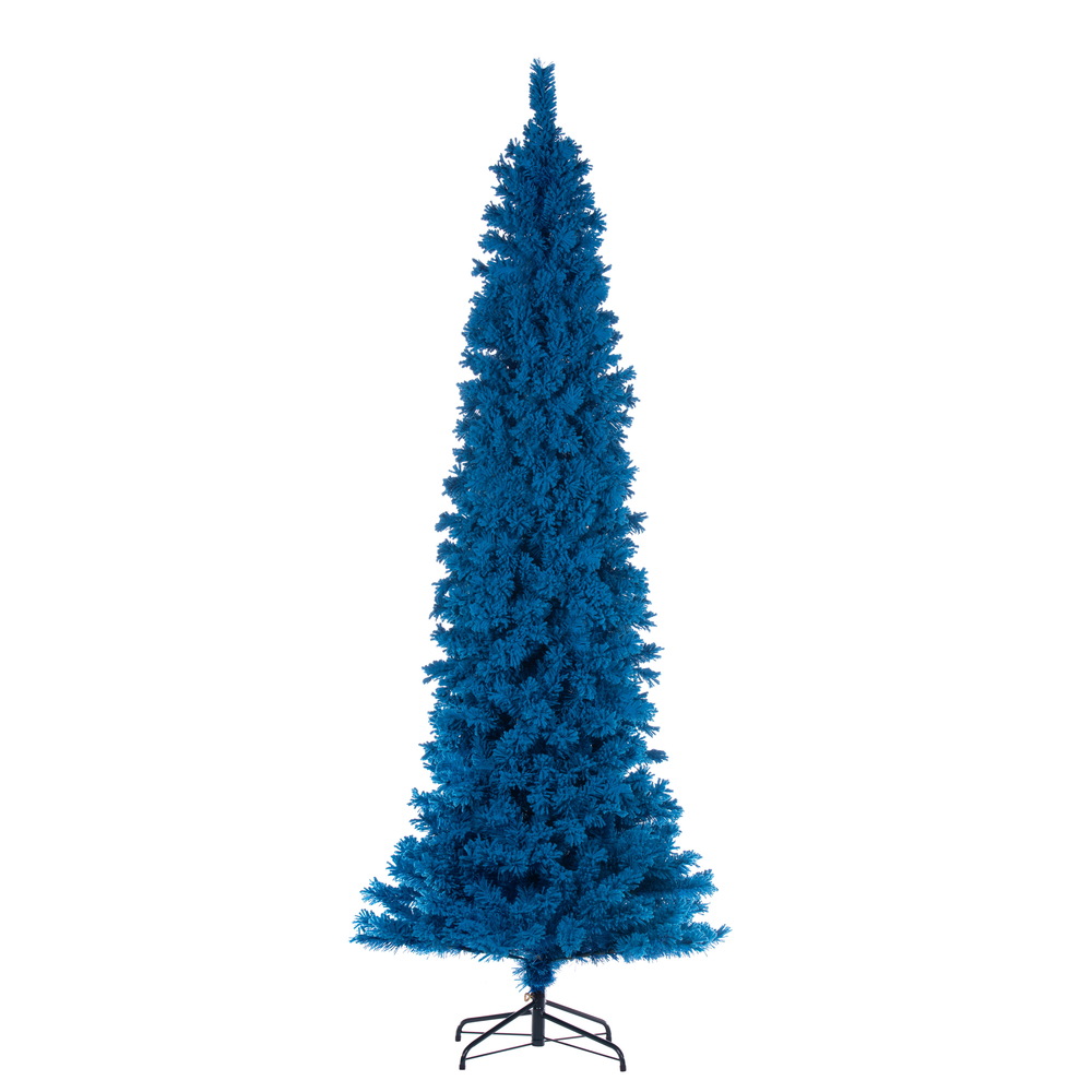 Vickerman Artifical Flocked Turquoise Pencil Fir Christmas Tree