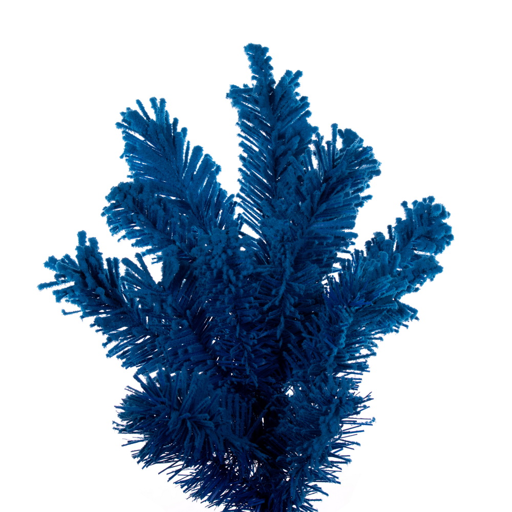 Vickerman Artifical Flocked Turquoise Slim Fir Christmas Tree