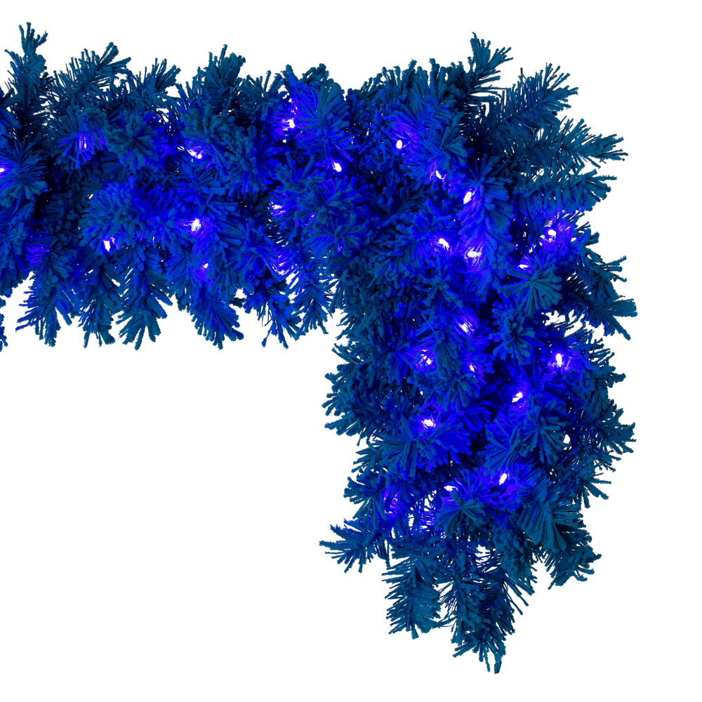 Vickerman Artifical Flocked Turquoise Garland