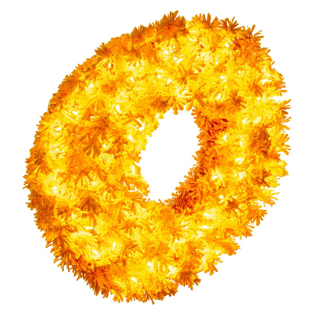 Vickerman Flocked Yellow Artificial Wreath