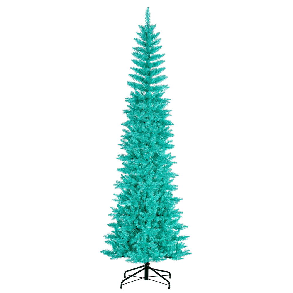 Vickerman  Aqua Pencil Artificial Christmas Tree