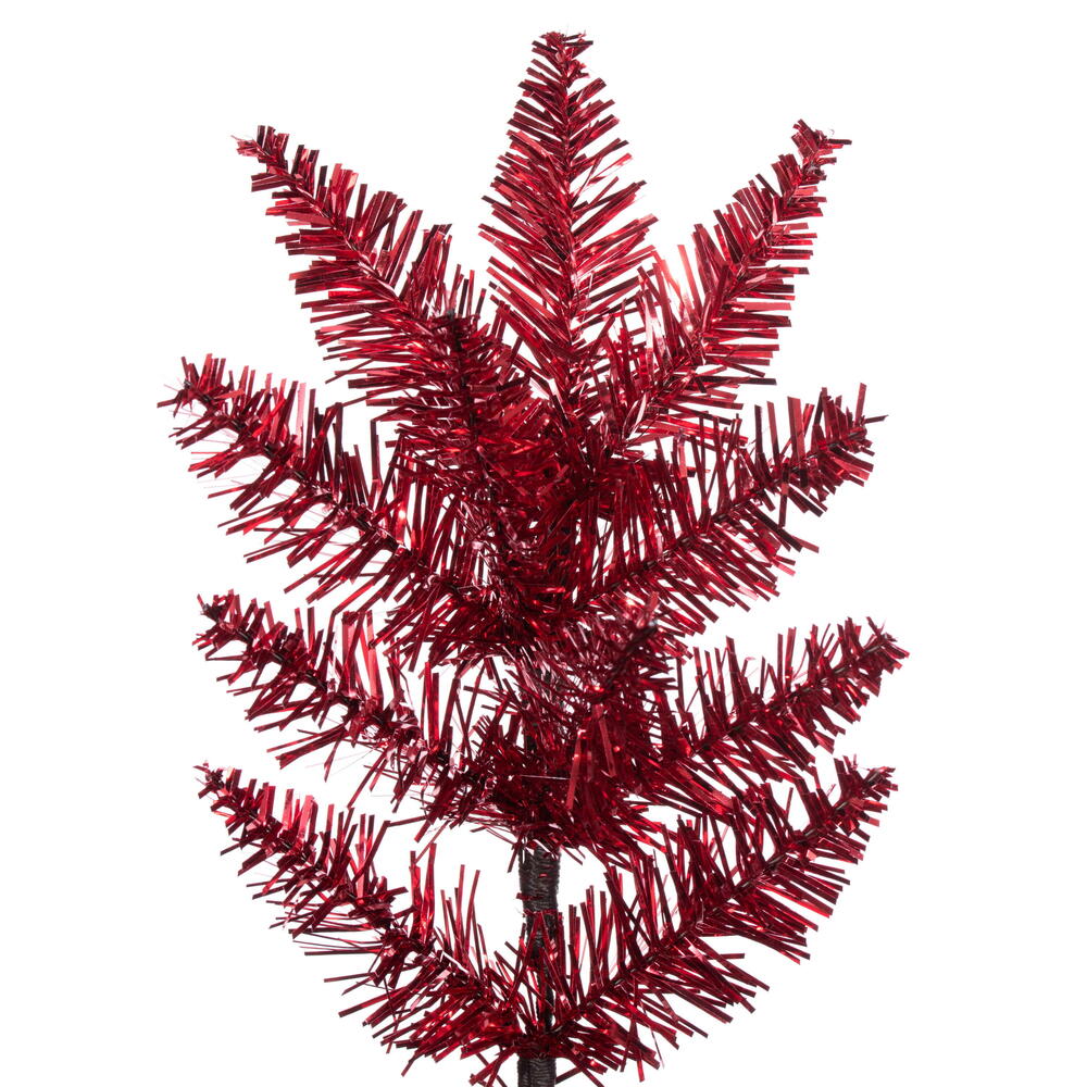 Vickerman Red Tinsel Pencil Artificial Christmas Tree