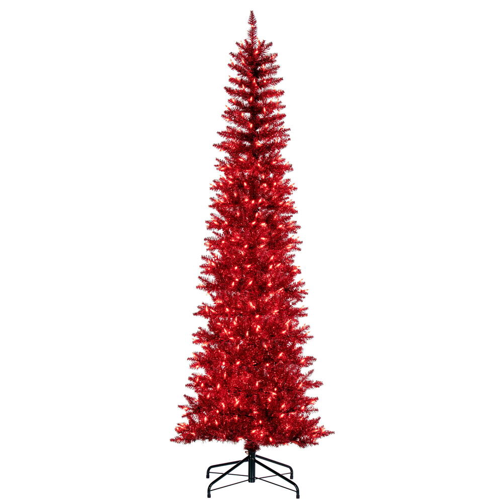Red Tinsel Trees