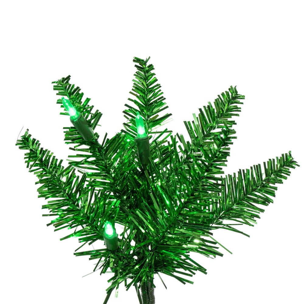 Vickerman Green Tinsel Pencil Artificial Christmas Tree