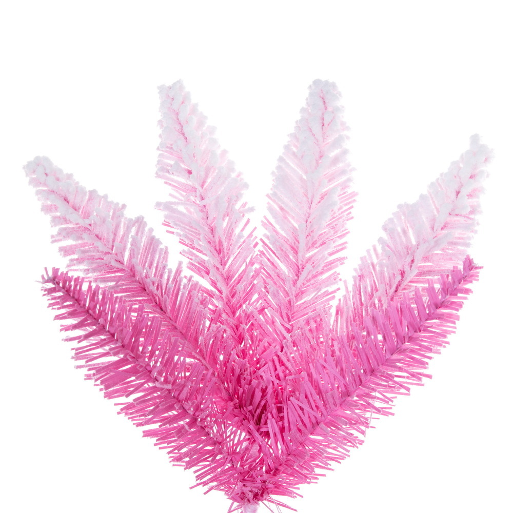 Vickerman Flocked Pink Fir Pencil Artificial Christmas Tree