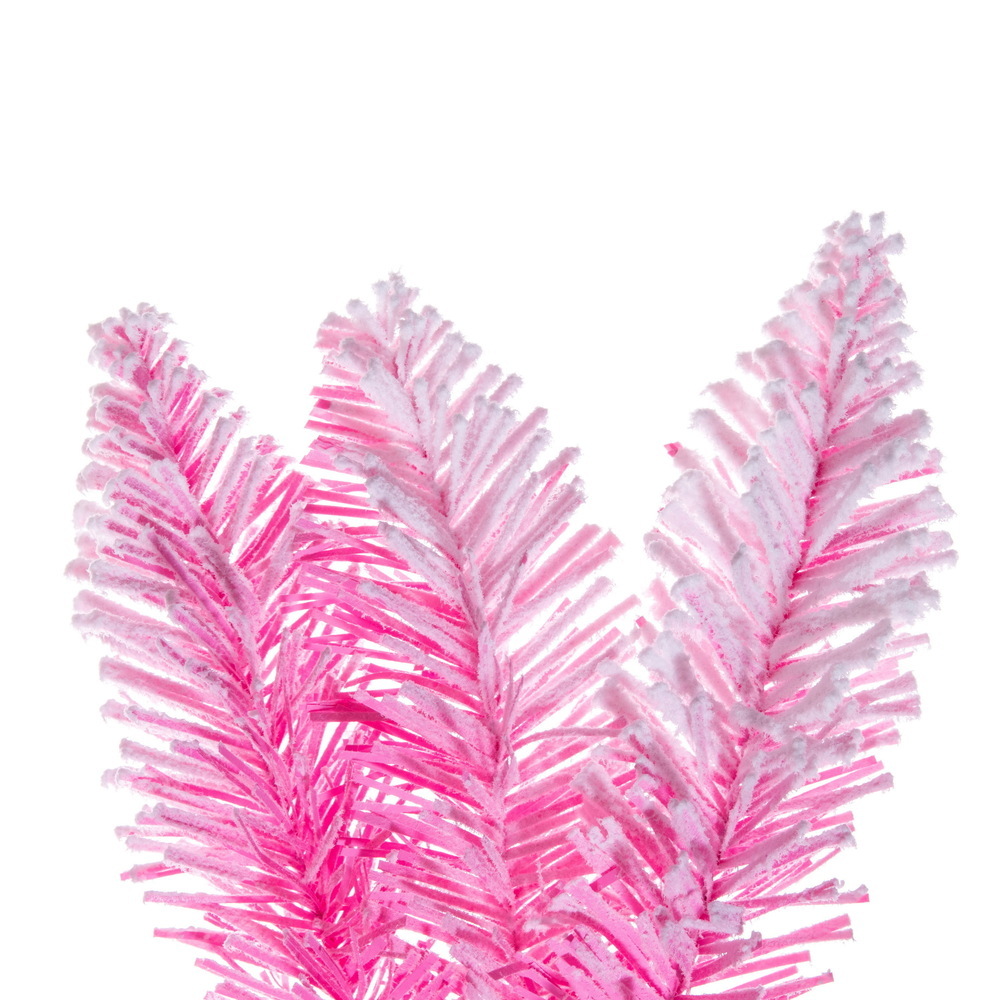 Vickerman 9' x 12" Flocked Pink Pencil Fir Artificial Garland