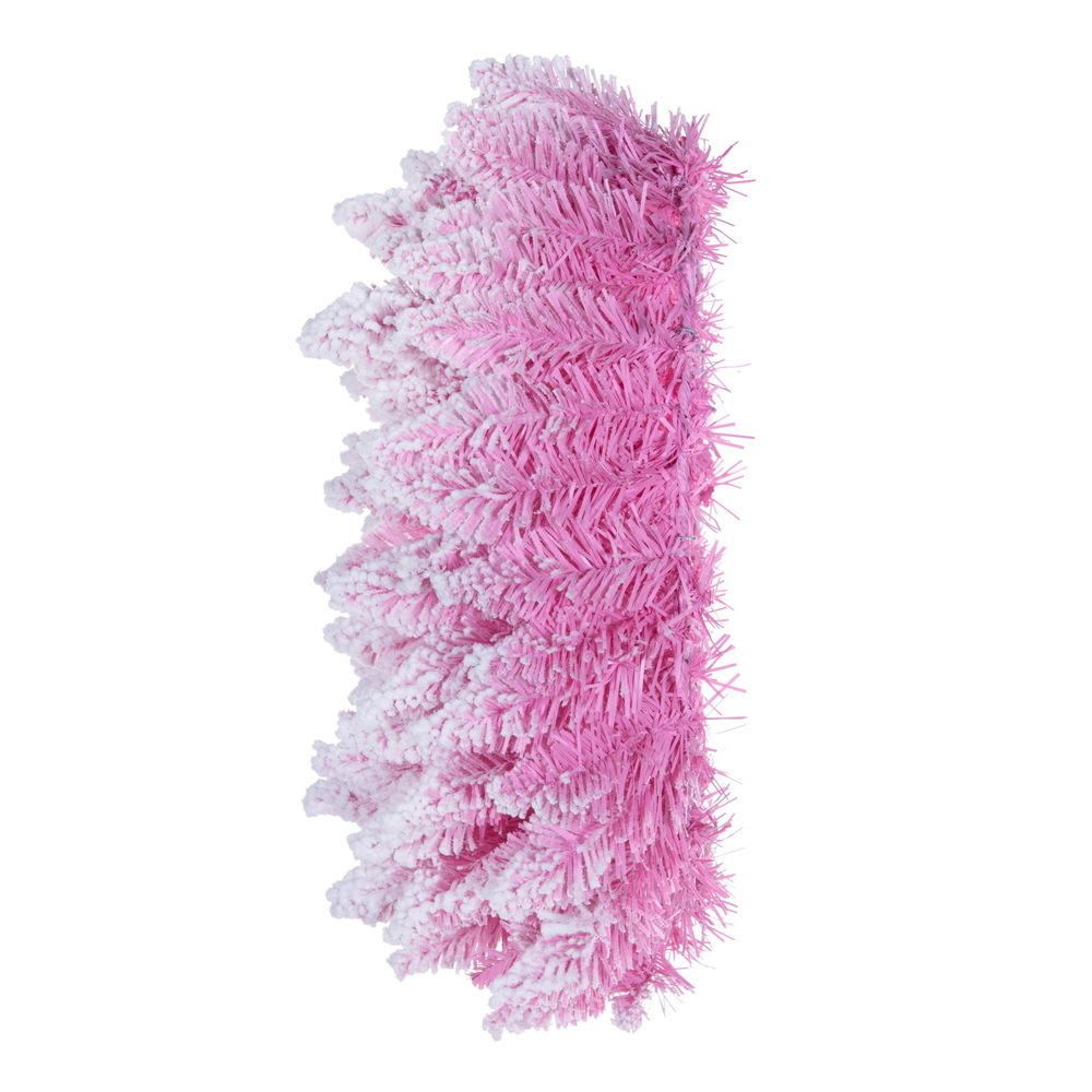 Vickerman Flocked Pink Pencil Fir Artificial Wreath